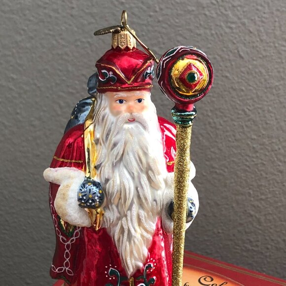 John Huras Santa Christmas Celebration Glass Ornament Neiman Marcus 20081 - Picture 6 of 12